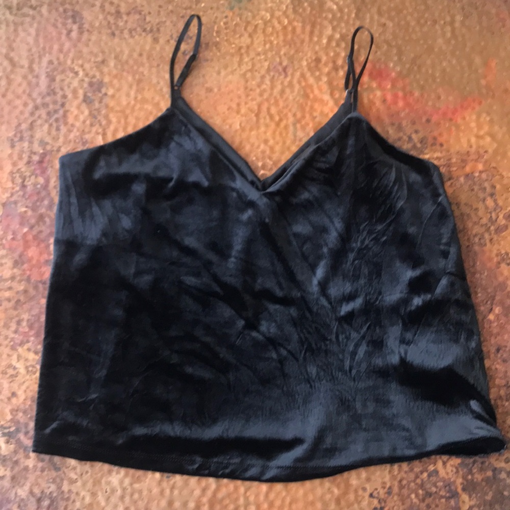 {Free Press} Black Velvet Tank. Size Medium.